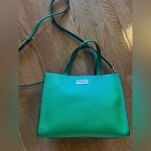 Authentic Kate Spade Small Green Leather Tote
